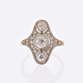  - Art Nouveau Diamond Ring