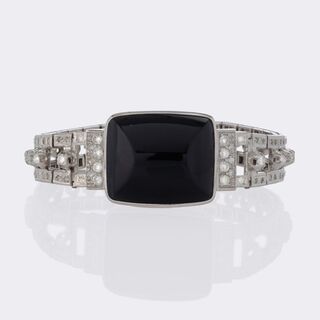  - Vintage Diamond Onyx Bracelet