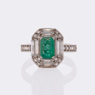  - Emerald Diamond Ring