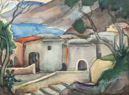 Oskar Gawell - Houses by the lake