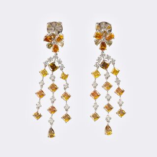  - Pair of multicoloured Fancy Diamond Earrings