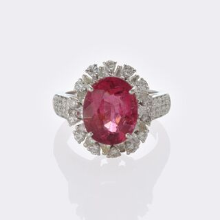  - Rubellite Diamond Ring