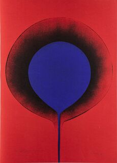 Otto Piene - Blau-schwarzer Feuerkreis