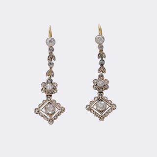  - Pair of Art Nouveau Diamond Earrings