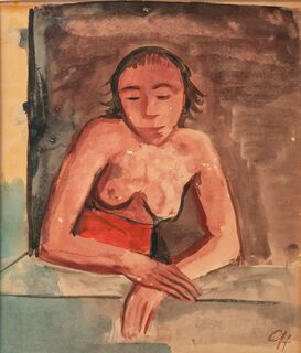 Carl Hofer - Woman at the window