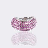 Pink Sapphire Diamond Ring - image 2