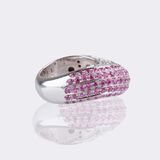 Pink Sapphire Diamond Ring - image 3