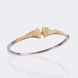 Bicolor brilliant bangle - image 1
