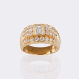 Brillant Ring mit Baguette Diamant - Bild 3