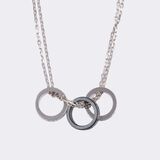 Three 'Love Diamond Pave' Pendant on Chain - image 1