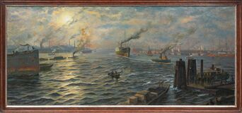 Panoramic View of the Port of Hamburg - image 2