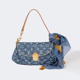 Mini Pleaty Bag 'Monogram Denim' With Matching Twilly - image 1