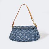 Mini Pleaty Bag 'Monogram Denim' With Matching Twilly - image 3