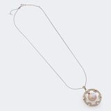 Art Nouveau Pearl and Diamond Pendant - image 2