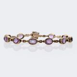 Art Nouveau Amethyst bracelet with Seed Pearls - image 1