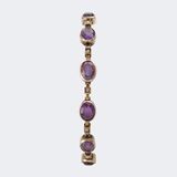Art Nouveau Amethyst bracelet with Seed Pearls - image 2