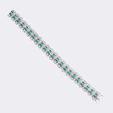 High-Carat Diamond Emerald Bracelet - image 2