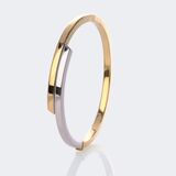 Bicolour gold bangle - image 1