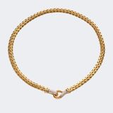 Gold Necklace with Diamond Clasp - image 2