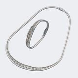 Diamond Jewellery Set: Necklace and Bracelet - image 2