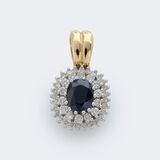 Saphir Brillant Anhänger