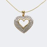Heart brilliant pendant on chain - image 1