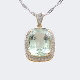 Beryl Diamond pendant on chain - image 1