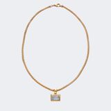 Topaz pendant on chain - image 2