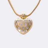 Brilliant heart  Pendant on Chain - image 1