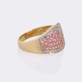 Pink Sapphire Diamond Ring - image 2