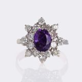 Amethyst Diamond Ring - image 1
