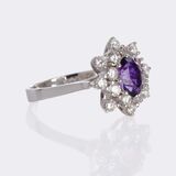 Amethyst Diamond Ring - image 2
