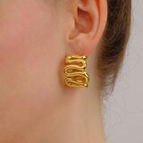 Pair of Creoles 'Waves' - image 2