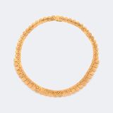 Gold Necklace in Geometric Design