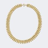 Gold Garibaldi Jewellery Set: 2 necklaces, Brooch and Earclips - image 3