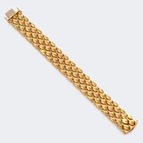 Wide Brick Gold Bracelet - image 2