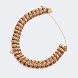 Gold Chain Bracelet with Ornamental Engraving - image 2