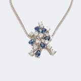 Sapphire Brilliant Pendant on Chain - image 1