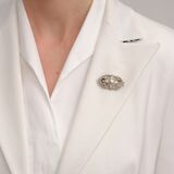 Art Deco brooch with diamonds - image 3