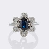 Sapphire Diamond Ring - image 1