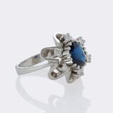 Sapphire Diamond Ring - image 2