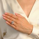 Vintage Diamond Ring with 3 Solitaires Diamonds - image 4