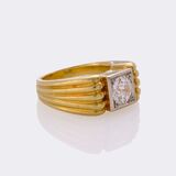 Art-déco Old Cut Diamond Ring - image 2