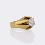 Old Cut Solitaire Ring - image 2