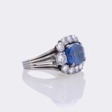 Natural Ceylon Sapphire Ring with Diamonds - image 2