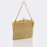 Art Nouveau Gold Bag 'Sac de Soirée' with Sapphire Diamond Clasp 'Magnolia' - image 2