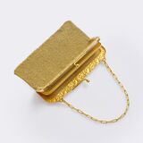Art Nouveau Gold Bag 'Sac de Soirée' with Sapphire Diamond Clasp 'Magnolia' - image 4