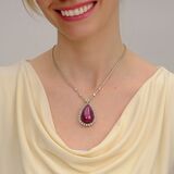 Ruby Diamond Necklace - image 3