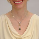 Diamond Pearl Necklace - image 3