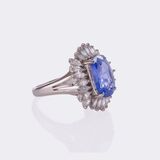 Natural Sapphire Ring with Diamonds - image 2